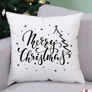 MERRY CHRISTMAS PRINTED PILLOW COVER